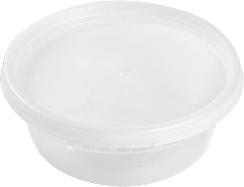 Amercare 8 Ounce Clear Deli Container with Lid Combo, Case of 240