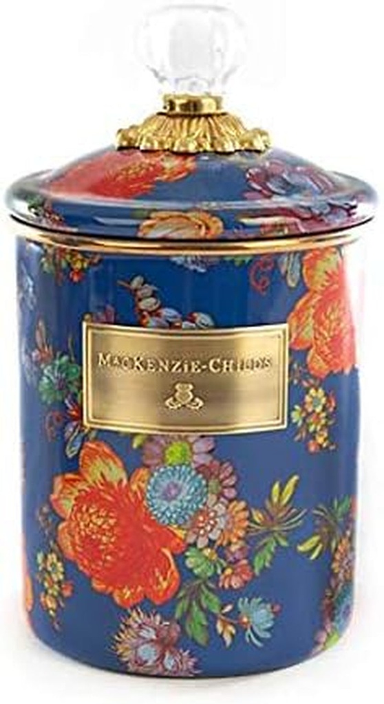 Mackenzie-Childs Flower Market Medium Canister - Lapis