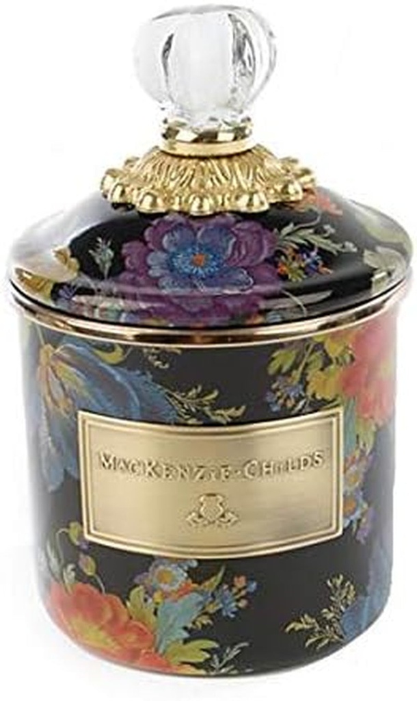 MACKENZIE-CHILDS Flower Market Demi Canister - Black