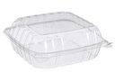9 Inches Clamshell Plastic Clear Hinged Food Storage Containers 8.3X8.5X2.8 - Pack of 200