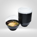 BUHAYA - Black Microwavable Noodle Bowl with Lid 36Oz 120 Sets/Pack
