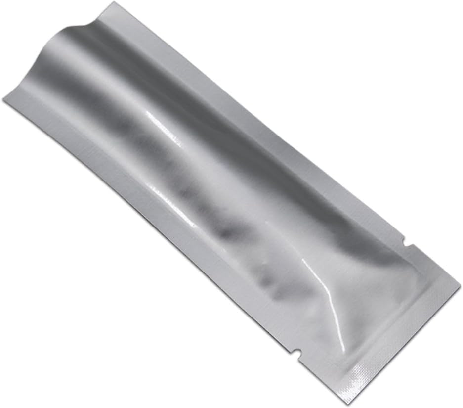 PABCK 1000 Pack 1.37X3.3 Inch (Inside Size 0.97X2.9 Inch) Coffee Food Storage Heat Seal Pure Mylar Foil Bag Vacuum Pouch for Sample Packaging