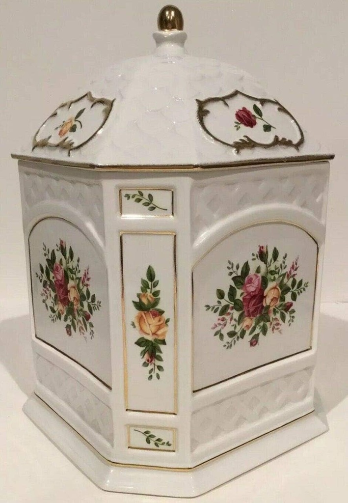 Royal Albert Old Country Rose Gazebo Cookie Jar