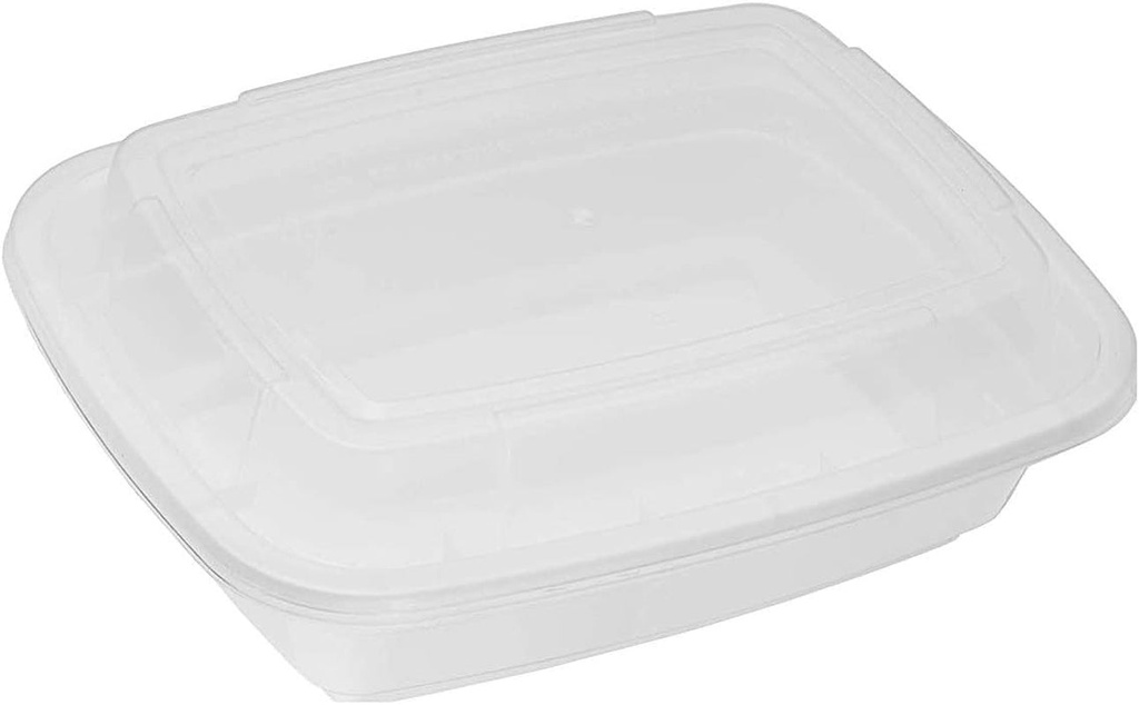Ecoquality Meal Prep Containers [300 Pack] Rectangle Containers with Lids, Food Storage Bento Box, Microwavable, Premium Bowl, Stir Fry | Lunch Boxes | BPA Free | Freezer/Dishwasher Safe (12 Oz)