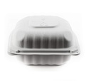 [300 Pack] 6X6 Eco Friendly Clam Shell Take Out Food Container - Mineral Filled Polypropylene, Tree Free - Restaurant Supplies, Microwavable, Bidodegradable, Recyclable, Heavy Duty, MFFP (6X6 Inches)