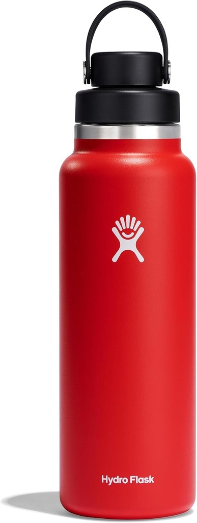 HYDRO FLASK Wide Mouth Chug Cap Vacuum Insulated Stainless Steel Water Bottle with Leakproof Closeable Lid for Cold Water Drinks, Sports, Travel, Car and School