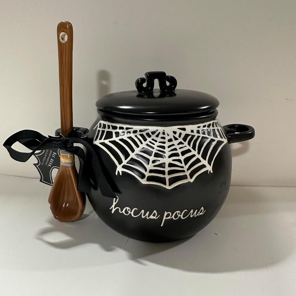Rae -HOCUS POCUS Baby Size Canister Allside Black with Spoon HALLOWEEN CANISTER- Dunn by Magenta