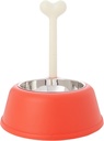 Alessi AMMI02 RO Lupita Dog Bowl in Thermoplastic Resin with 18/10 Stainless Steel Insert, One Size, Red Orange