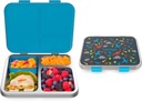 Bentgo® Kids Stainless Steel Prints Leak-Resistant Lunch Box - New Improved 2022 Bento-Style with Updated Latches, 3 Compartments & Bonus Container - Eco-Friendly, Dishwasher Safe, Bpa-Free (Dinosaur)