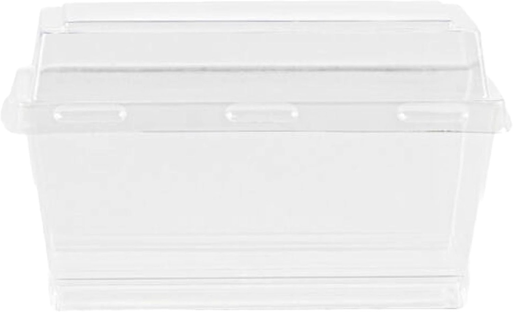 4Oz Rectangular Mini Clear Plastic Dessert Containers with Dome Lid - Rectangle Disposable Parfait Box with Lids, Cake Box, Yogurt Container, Fruits, Snacks, Ice Cream, Banana Pudding, Jello (90)
