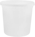 Heavyweight - 86Oz - Clear Disposable round Food Storage Deli Containers with Lids To-Go, Microwavable, Leak Proof, Bpa-Free : Set of 500