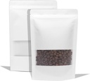 Spartan Industrial - 6" X 9" White Zip Top Food Bags - Pack of 500 Resealable Smell-Proof Pouches for Packaging Coffee, Tea, Spices, Snacks, and More