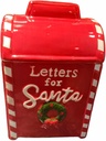 Letters for Santa Cookie Jar Canister Red Mailbox Christmas 12" Hand Painted