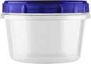 [240 PACK] 16 Oz Twist Top Storage Deli Containers - Airtight Reusable Plastic Food Storage Canisters with Twist & Seal Lids, Leak-Proof - Meal Prep, Lunch, Togo, Stackable, Bpa-Free Snack Containers