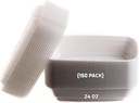Ecoquality Meal Prep Containers [150Pack] White Rectangle Container with Lids, Food Storage Bento Box, Microwavable, Disposable, Stir Fry | Lunch Boxes | BPA Free | Freezer/Dishwasher Safe (24 Oz)