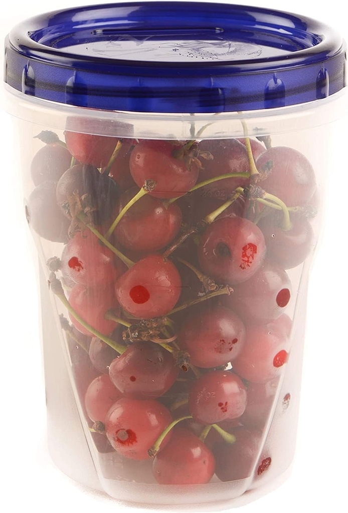 [30 PACK] 32 Oz Twist Top Storage Deli Containers - Airtight Reusable Plastic Food Storage Canisters with Twist & Seal Lids, Leak-Proof - Meal Prep, Lunch, Togo, Stackable, Bpa-Free Snack Containers