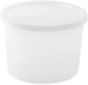 Heavyweight - 64Oz - Clear Disposable round Food Storage Deli Containers with Lids To-Go for Thanksgiving, Microwavable, Leak Proof, Bpa-Free : Set of 100