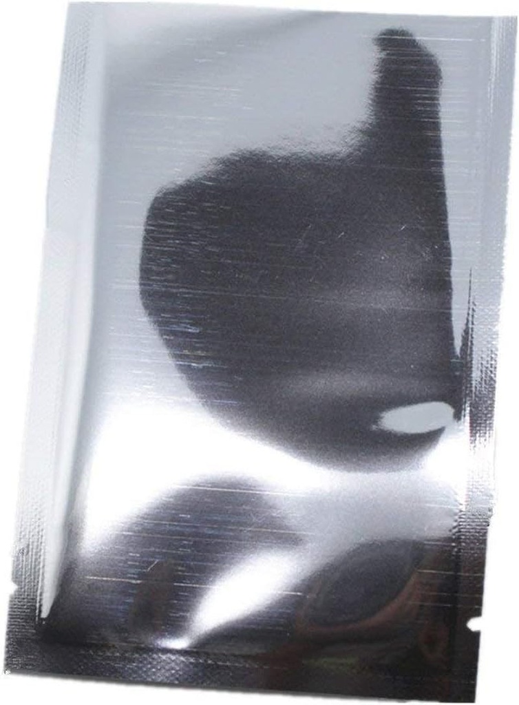 PABCK 500 Pack 3.9X5.9 Inch (Inside Size 3.5X5.5 Inch) Silver Foil Pouch Heat Seal Bulk Food Storage Bags Vacuum Sealer Wrapping