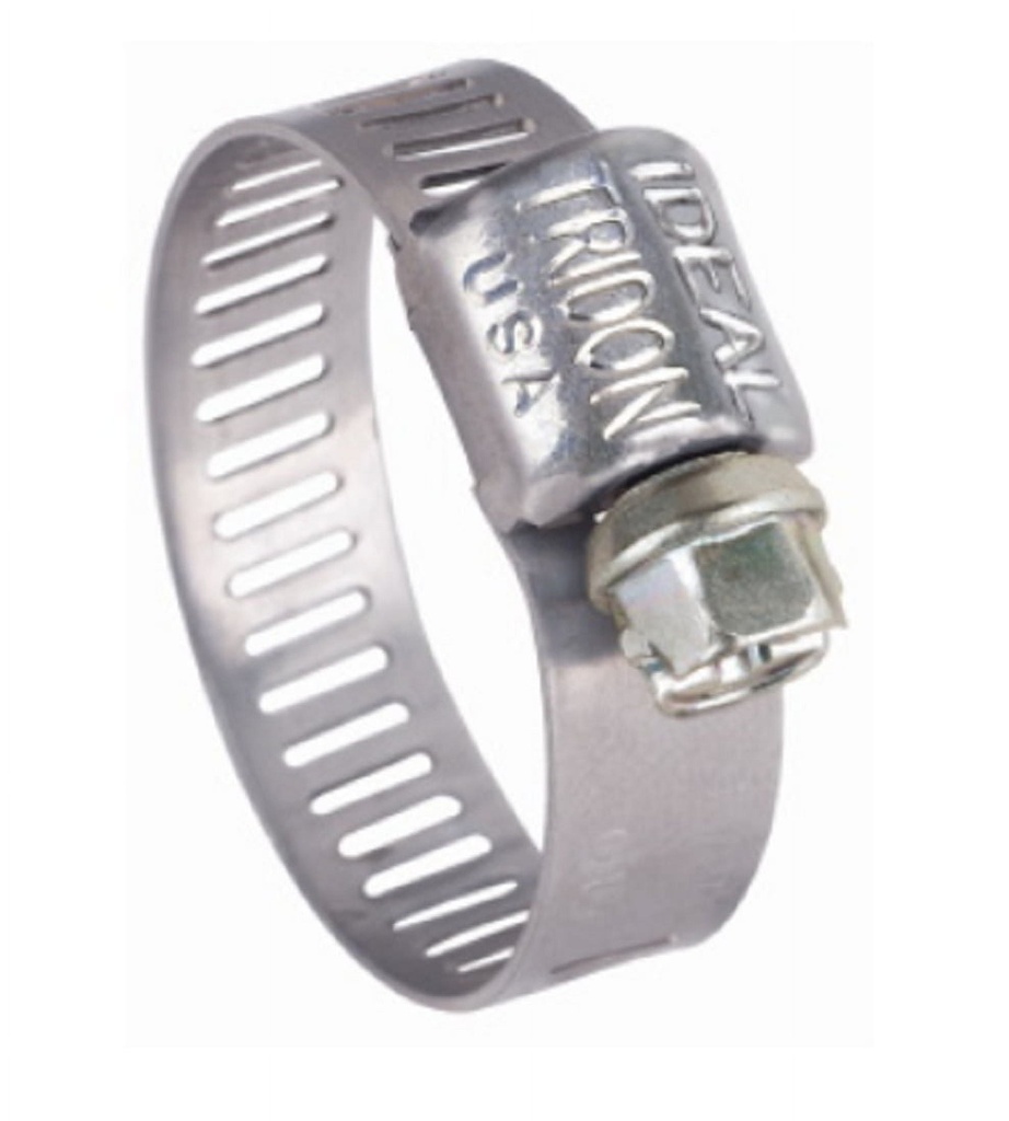 62M12 Ideal Micro Gear Stainless Steel Clamps, .69"-1.25" Diameter, Box of 10