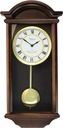 Bedford Clock Collection George 22 Inch Chestnut Wood Chiming Pendulum Wall Cloc