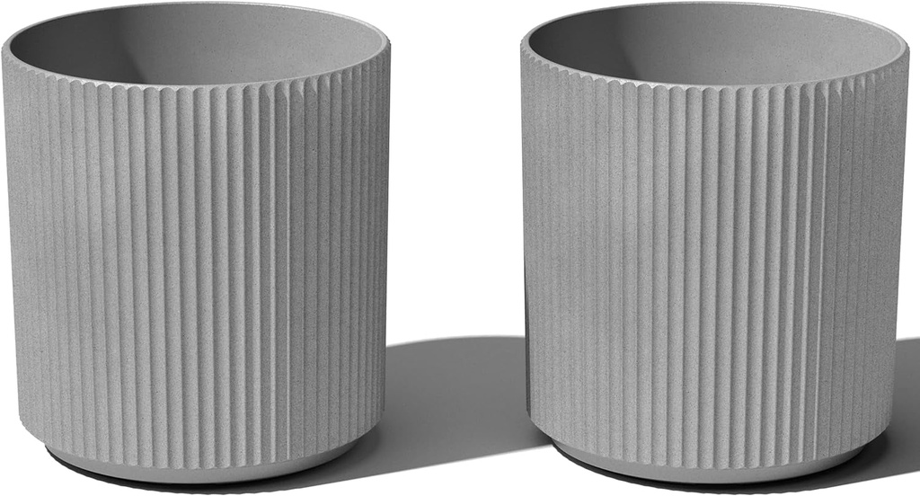 20 Inch 2 Pack Veradek round Demi Planter Pots for Indoor/Outdoor Garden Use | M
