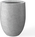 Kante 21.7" H Natural Concrete Tall Planter, Large Outdoor Indoor Decorative Pot