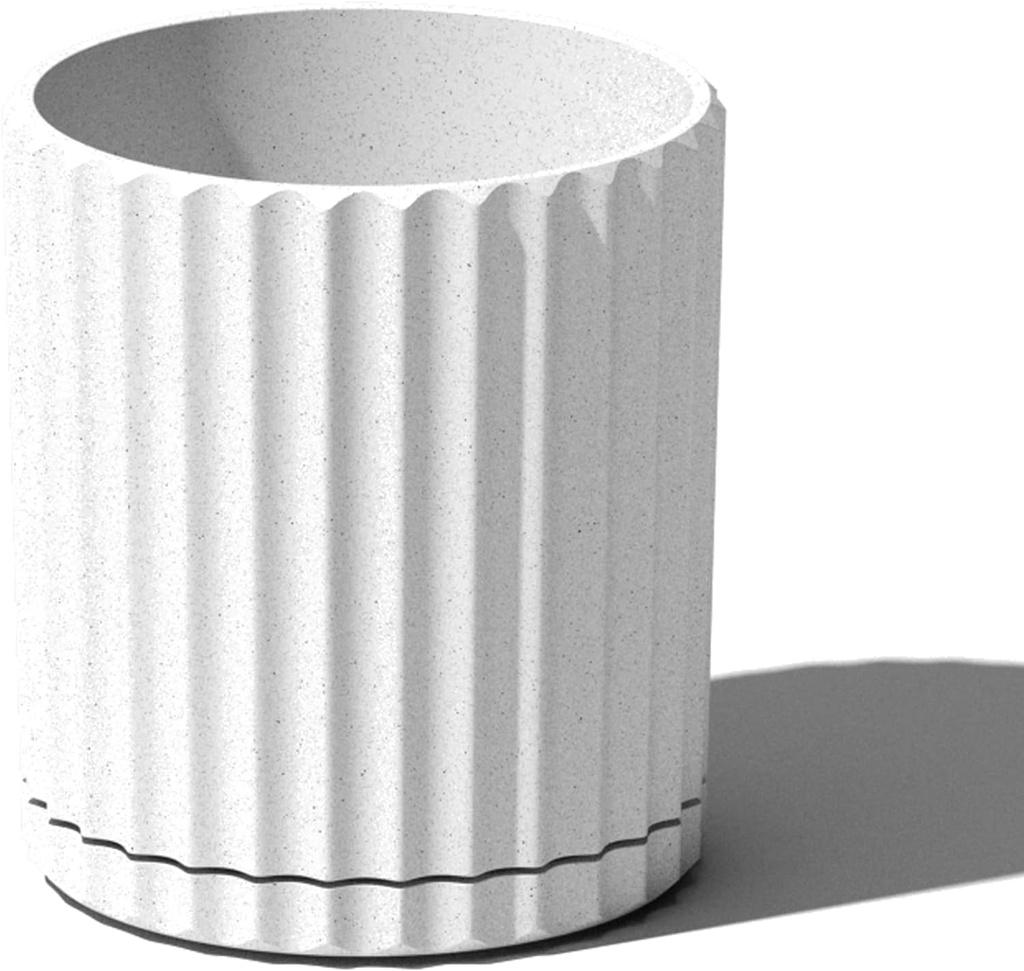 6 Inch Veradek Demi Series Demi 6" Planter W/Tray, White