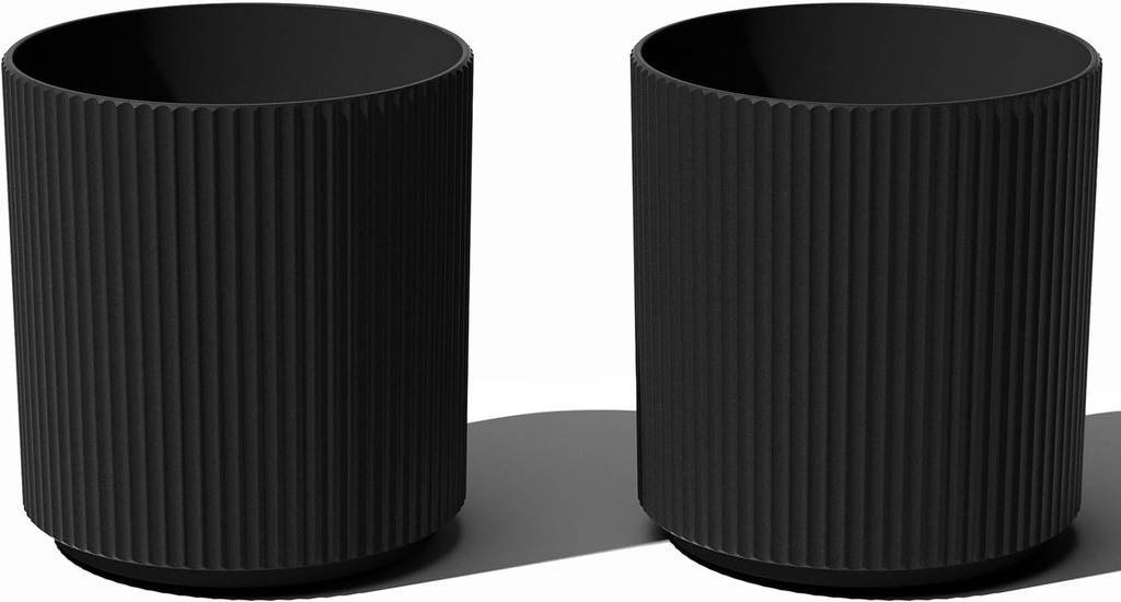 20 Inch 2 Pack Veradek round Demi Planter Pots for Indoor/Outdoor Garden Use, M