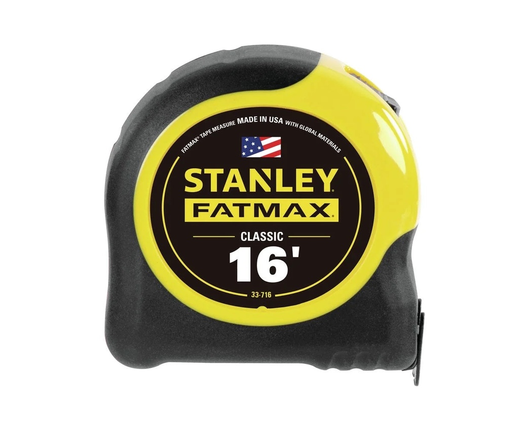 Stanley 33-716 Fatmax Tape Rule, 16 Feet X 1-1/4 Inch, Yellow/Black, Each