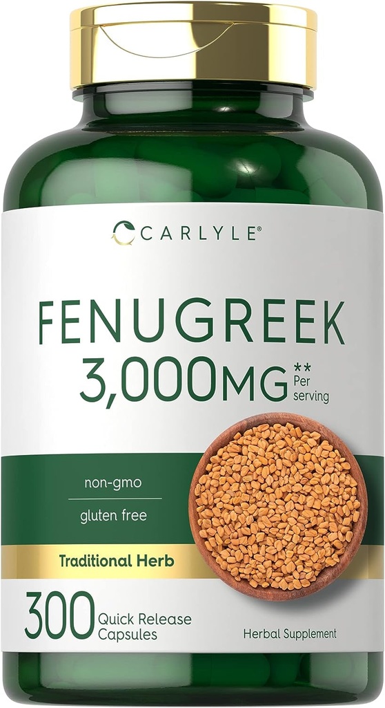 Carlyle Fenugreek Capsules 300 Count