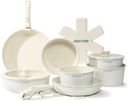 Country Kitchen 15 Piece Pots and Pans Set - Safe Nonstick Kitchen Cookware With