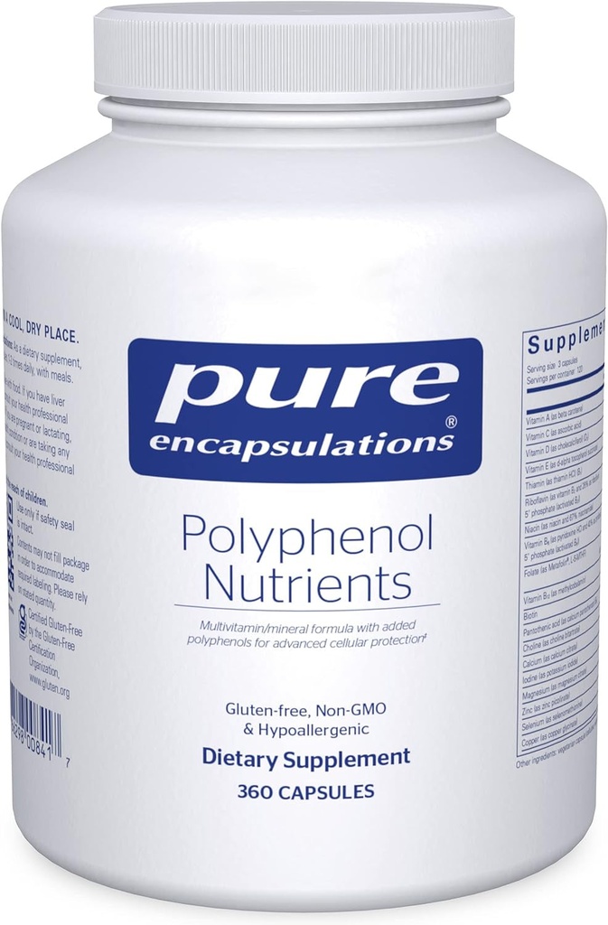 Pure Encapsulations Polyphenol Nutrients | Hypoallergenic Nutrient Dense Multivi