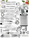 Home Hero 54 Pcs Non Stick Stainless Steel Kitchen Utensils Set Heat Resistant