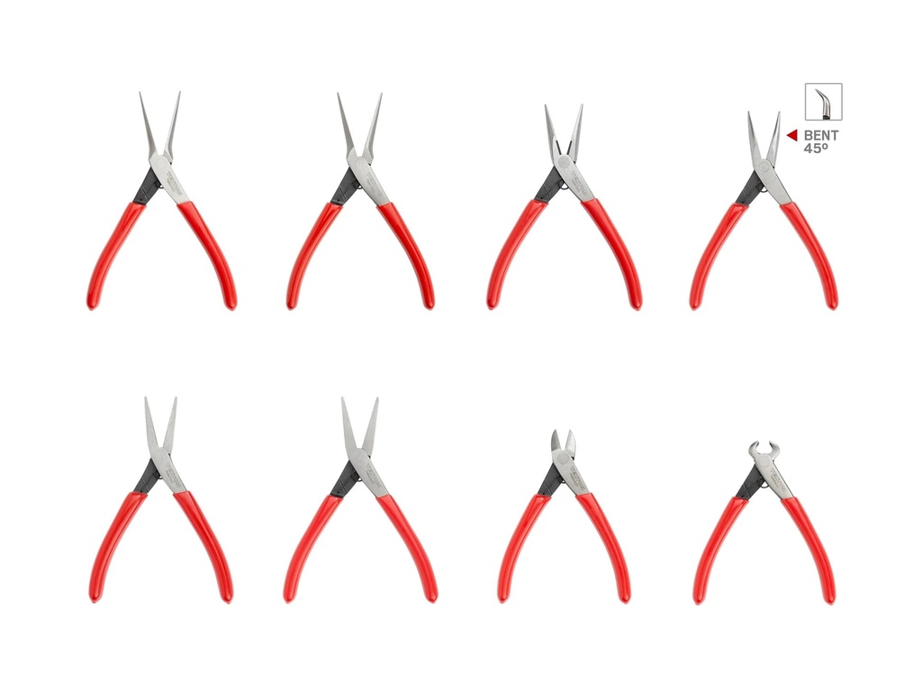TEKTON Mini Pliers Set, 8-Piece (Needle Nose, Long Nose, Flat Nose, Cutting) | PMN99908