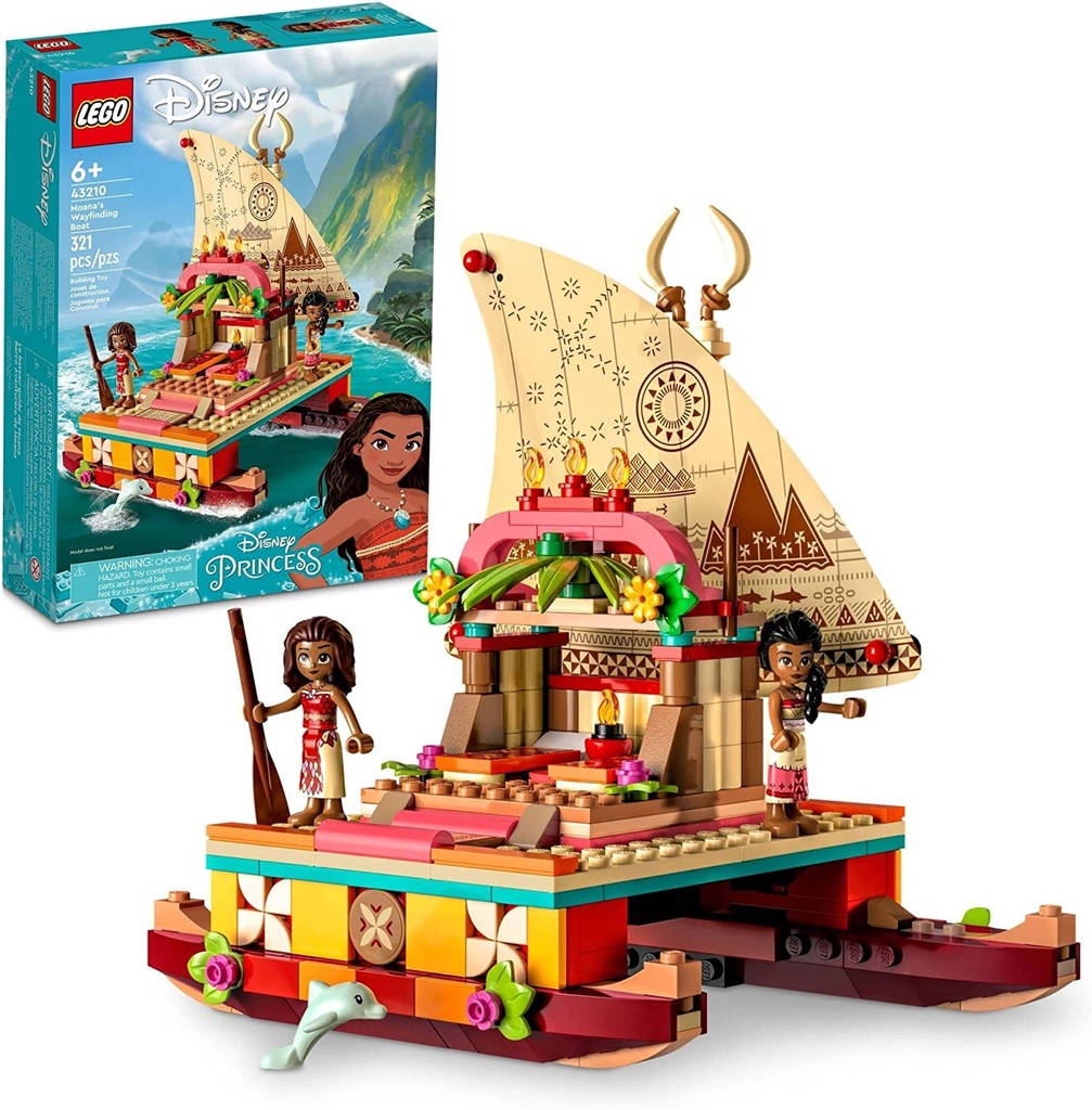 LEGO Disney Princess Moana'S Wayfinding Boat Building Toy 43210 Disney Princess