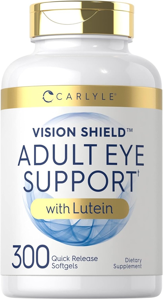 Carlyle Adult Eye Support | 300 Capsules | with Lutein and Zeaxanthin | Non-Gmo