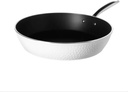 Orgreenic Luxurious Non-Stick Ceramic 10 Piece White Hammered Cookware Set With