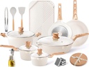 20 Piece Caannasweis Marble Stone Nonstick Cookware Set