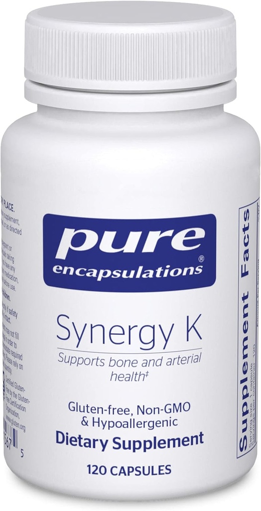 Pure Encapsulations Synergy K - with Vitamin K1, K2 & D3 - Supports Bones, Blood