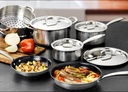 Granitestone Hammered Stainless Steel Pots and Pans Set 10 Pc Nonstick Cookware