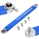 Maustic 15Inch Offset Extension Wrench with Square Drive Adapters (1/4", 3/8", 1/2"), Tite Reach Extension Wrench Set,Tight Space Socket Wrench Extender