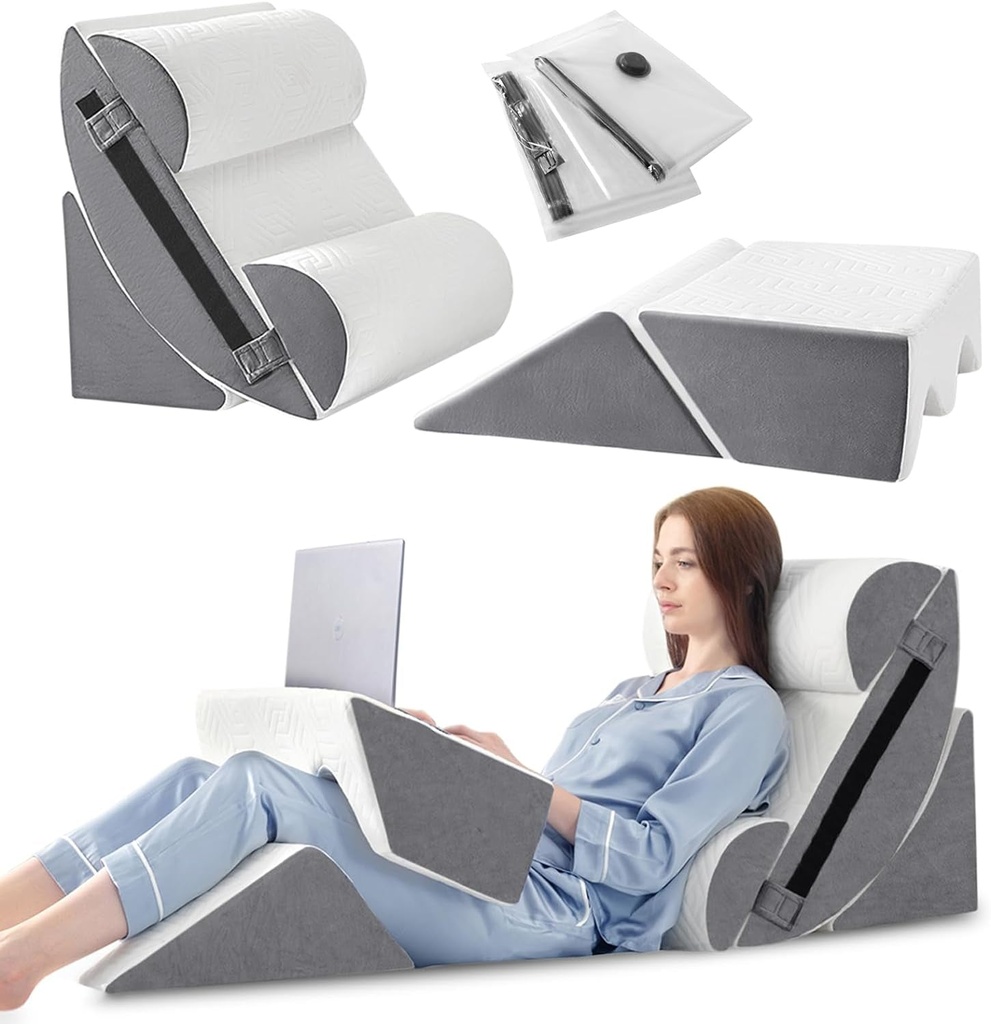 6Pcs Orthopedic Bed Wedge Pillow Set for Sleeping, Post Surgery Foam for Body, B