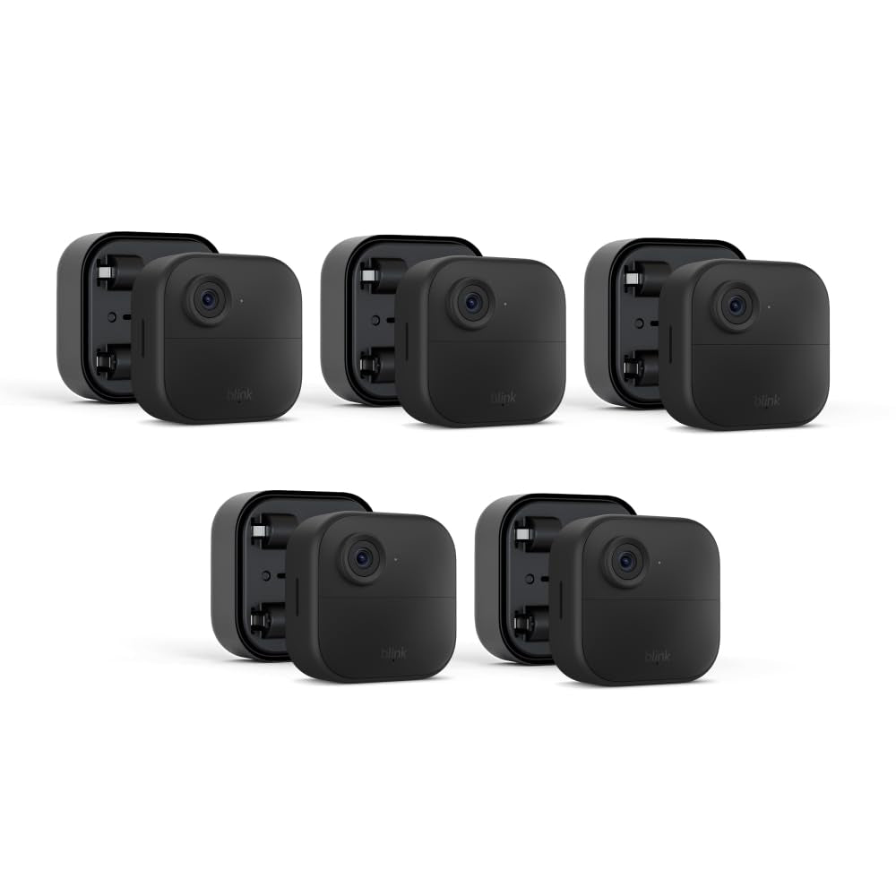 5 Piece Blink Outdoor 4 Camera (4Th Gen) + Battery Extension Pack *Great Value*