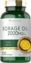 Carlyle Borage Oil Capsules | 2000Mg | 200 Softgels | 320Mg of GLA | Cold Presse