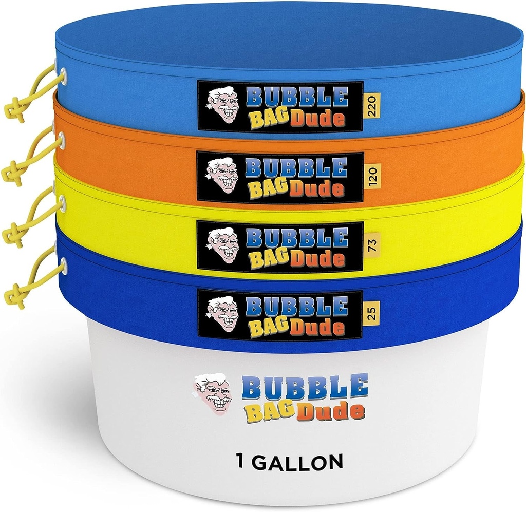 BUBBLEBAGDUDE Bubble Bag 1 Gallon 4 Bags Set - Filter Bags for Herbal Extraction