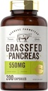 Carlyle Grass Fed Beef Pancreas | 550Mg | 200 Capsules | Desiccated Pasture Rais