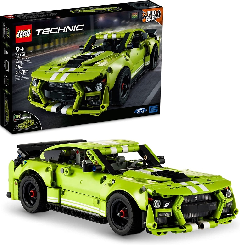 LEGO Technic Ford Mustang Shelby GT500 Building Set 42138 - Pull Back Drag Race