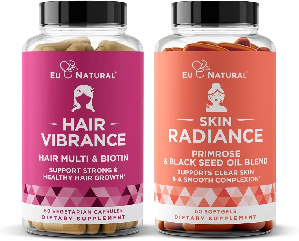 Vibrance Bundle with Radiance - Beauty Bundle for Healthier Hair Growth, 120 Cou