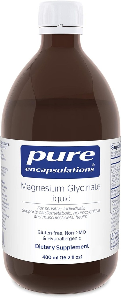 Pure Encapsulations Magnesium Glycinate Liquid - Supports Bone Health & Heart He