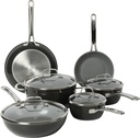 Sur La Table Kitchen Essentials 10 Piece PFA Free Titanium Ceramic Nonstick Inte